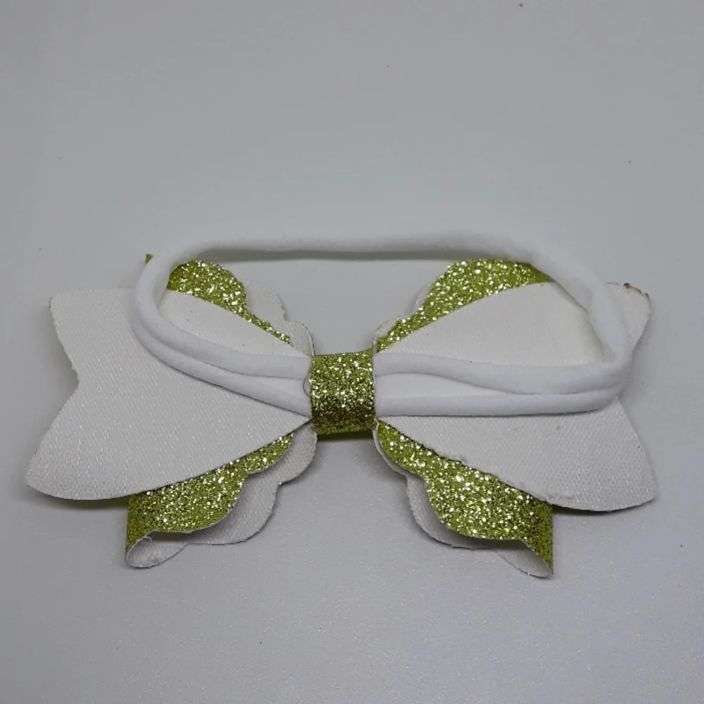 gold glitter bow headband